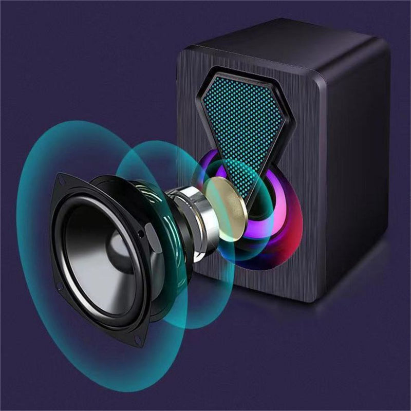 Caixa de som Gamer Com Luz RGB Estéreo 2.0 - XDG-1005